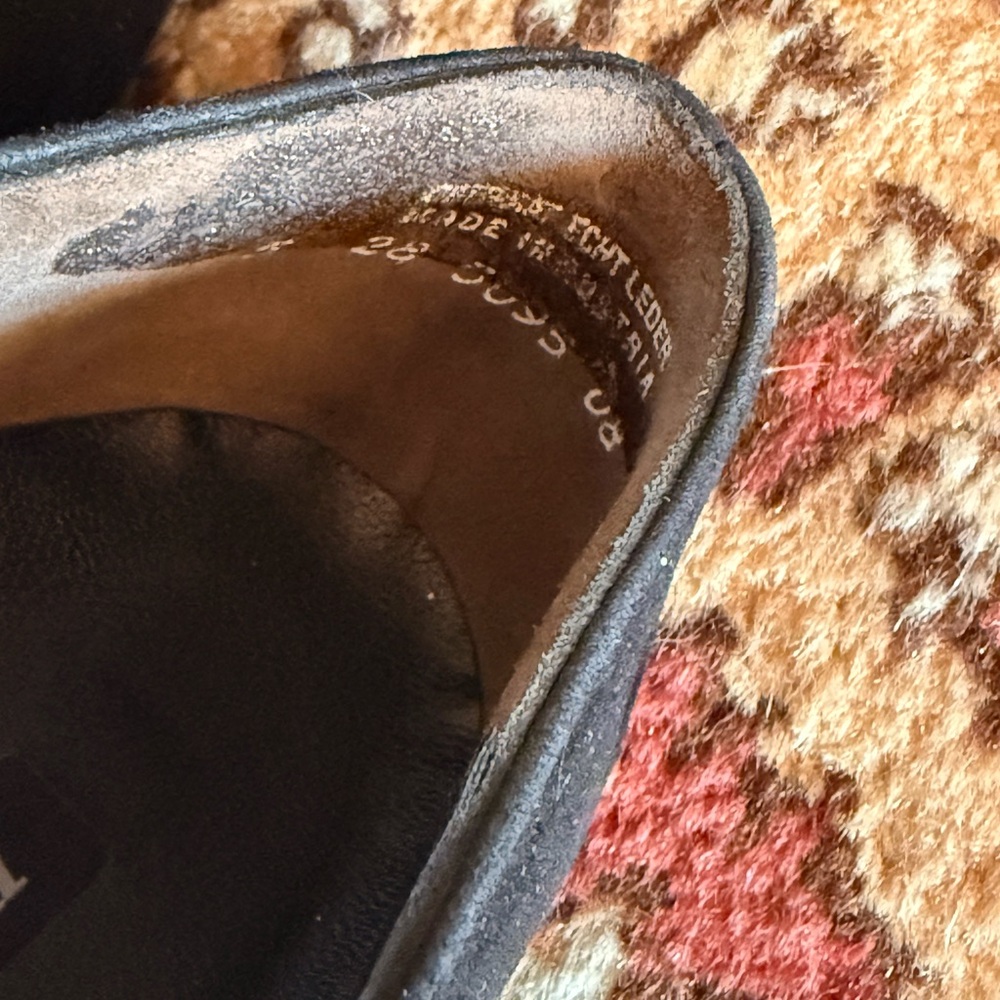 Paul Green Black Suede Women's T-Strap Heels - Picture 6 of 7